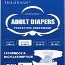 Bariatric Adult Diapers 5XL Women&Men of Deodorization,Medical Waist 64-85IN 8 PCS/Box,Absorb Effectively Disposable Underwear with Tabs,Fixed Firmly Incontinence Underwear Advanced Technology DU001