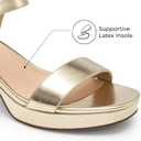DREAM PAIRS Women's Platform Heels Block Chunky Open Toe Ankle Strap Heel Fashion Wedding Party Dress Sandals Shoes, Size 9