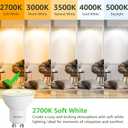 BUBO GU10 LED Bulb 6W Equivalent 50W, 2700K Soft White 650 Lumens, Non-Dimmable GU10 Bulb Replacement for Track Lighting, MR16 LED Bulb for Kitchen, Range Hood, Living Room, Bedroom, 10 Pack