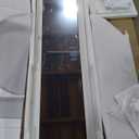 4-In-1 Jewelry Armoire with Full-Length Mirror, 360 Swivel Lockable Jewelry Cabinet Standing with 3 Storage Shelves & Vanity Mirror, Jewelry Organizer with Storage for Gift Idea, White (Large)