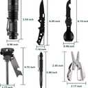 3 x 2025 Advent Calendar Survival Kit for Men, 24 Days Christmas Countdown with Outdoor Tools, Xmas Holiday Surprise Gifts for Camping Fishing Hiking Adventures