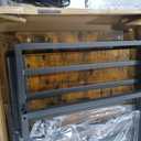 VASAGLE Kitchen Island with 3 Shelves, 39.4 Inches Width Kitchen Shelf with Power Strip, Large Worktop, Stable Steel Structure, Industrial, Easy to Assemble, Rustic Brown and Black UKKI105K01