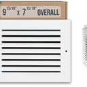 Fits 8x6 Duct Opening | Aluminum Return Air Grille by Handua | Vent Cover Grill for Sidewall and Ceiling | Rust Free | Durable Powder Coating | HVAC Cold Air Intake Grille | White