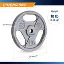 Marcy Classic 1" Cast Iron Standard Grip Plates for Strength Training and Weightlifting