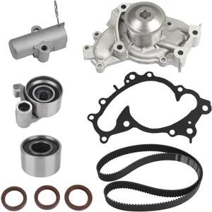 PAROD Timing Belt Kit w/Water Pump Fit for 02-03 Lexus ES300, 04-06 ES330, RX330, Toyota Sienna, 06-08 RX400h, 02-06 Toyota Camry, 01-10 Toyota Highlander, 04-08 Toyota Solara, 3.0L 3.3L V6