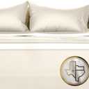 TEXAS LINEN CO. 100% Egyptian Cotton King Size Sheets Set - Luxury 1500 Thread Count Egyptian Cotton Sheets King Size, 17" Deep Pocket, Soft, Cooling Sateen Weave Hotel Quality Bedding Set - Ivory