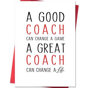 3 x Beixian Funny Thank You Coach Card for Men Women, 5x7 inches