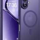 TOCOL for 17Case, Full Camera Protection, Built-in Magnetic Ring, Compatible with Magsafe Charger, Drop Protection, Translucent Matte Phone Case for 17 6.3 inch (Midnight Purple)
