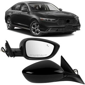 Right Passenger Side Mirror Compatible with Honda Accord (Hybrid) 2023 2024 2025,w/Blind Spot Monitor/Power Adjustable Glass/Manual Folding,7625830BA01(5 pins)