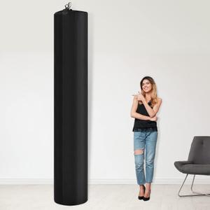 Chengu Jumbo Rug Storage Bag Large Nylon Dustproof Drawstring Space Saver Bags Black Reusable Nylon Cloth Carpet Cover 130 x 24 Inch Storage Pouch for Rug(1 Piece)