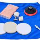 Kakalote 9Pcs/Set Glass Polishing Kit Multifunctional Deep Scratch Remover Car Polish Pad Cerium Oxide Polishing Powder Felt Polishing Wheel Set for Windscreen and Glass Repair