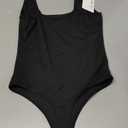 REORIA Women's Sexy Scoop Neck Sleeveless Bodysuit Backless Double Lined Tank Tops (Black) 