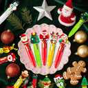 24 Pcs Christmas Fun Pen Bulk Mini Multicolor 4 in 1 Ballpoint for office Writing Supplies Goodie Bag Stuffers
