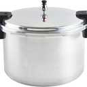 IMUSA USA A417-80807 16Qt Jumbo Stovetop Pressure Cooker with Regulator and Side Handles, Silver