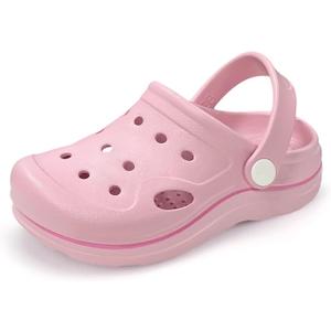 Toddler Girls Boys Clogs Classic Garden Shower Beach Pool Swim Slip on Sandals Slides Children Kid Cute Water Shoes (Pink) 23