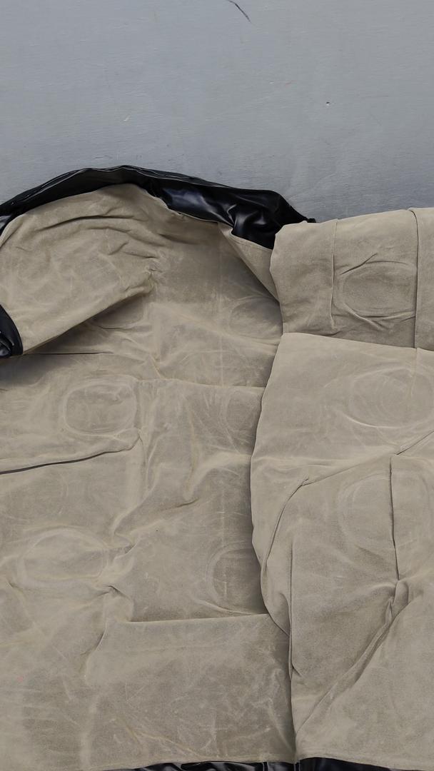 hufaut Camping Single Air Mattress with Inflatable U-Shaped Pillow Blow Up Bed Thicken Sleeping Pad for Outdoor Indoor Grey