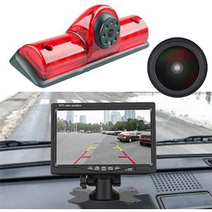 HD 1280 * 720 Pixel 1000 Lines Third Brake Light Backup Camera Top Roof Lamp LED Reverse Parking Camera+7" inch TFT LCD Monitor Replacement for Nissan NV 1500/2500/3500 S SV SL Cargo Vans 2011-2021