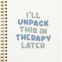 hold fizz Mental Health Journal, Therapy Journaling Notebooks for Note Taking Work, I'll Unpack This In Therapy, Hardcover Spiral Notebook 5.5 x 8.3
