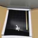 Glass Dry Erase Whiteboard, Monthly Calendar Whiteboard, 18" x 24", Frameless Glass White Board for Home, School, Office, Blace Surface(GlassA-BK-4560)