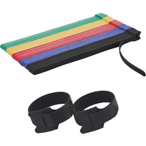 100 Pcs 10-Inch Heavy-Duty Self-Fastening Cable Ties - Durable, Reusable Straps for Wire Organization, Ideal for Home, Office, Garage, and Outdoor Use(Multicolored)