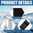 5 Pcs Ice Peg Adapter Set Include 2 Ice Anchor Drill Adapter 2 Rotating Sleeves 1 Storage Bag Metal Easy Installation for Fishing Shelters Accessories (Sliver)