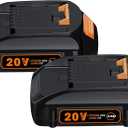 2 Packs Worx 20V 3.0Ah Lithium-Ion Replacement Battery for WA3520, WA3525, WA3575, WG151s, WG155s, WG251s, WG255s, WG540s, WG545s, WG890, WG891
