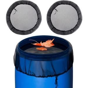 Mesh Cover for Rain Barrels - 2pcs 39in Rain Barrel Netting with Drawstring, Water Collection Buckets Tank Protector Screen for Preventing Fallen Leaves in Outdoor Garden Eaves