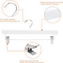 Amazon Basics Durable Wooden Pants and Skirt Hangers with Clips - White, 10-Pack