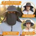 EINSKEY Wide Brim Sun Hat, UPF 50+ UV Protection Waterproof Packable Bucket Hat for Men & Women, Fishing Hiking Beach Garden