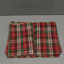 FoldTier Set of 6 Double-Layer Christmas Placemats Red and Green Buffalo Plaid 13x19 Inch Christmas Checkered Tartan Placemats Washable Holiday Table Mat Set for Dining Parties New Year Winter Table