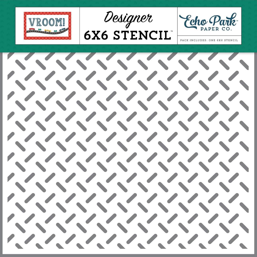 Vroom!: Car Crosshatch Stencil