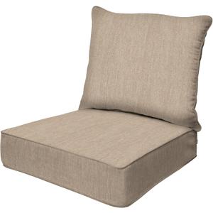 Honeycomb Outdoor Deep Seat, 24" W x 23" D, Textured Solid Birch Tan Outdoor Chair Cushion