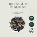 Luxmi Estates Butterfly Pea Flower Organic Blue Pea Flower Tea (50 Tea Bags) Caffeine Free Tea Bags (EXP 02/04/27)