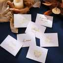 7 Sets Themes with Customized Text Small Size Cards A Simple yet Elegant Greeting for Special Occasions Foldable Cards Cover with Printed Warm Words Individual Envelopes (Folded 3.7" X2.7)