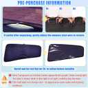 ZATOOTO Tesla Model Y Rear Car Window Shades | Bluish-Purple Static Cling Car Sun Shade | Enhanced Sun Filtering & Heat Reduction | Specific for Frameless Doors | Car Window Shade for Baby & Passenger