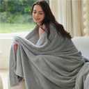 DaysU Twin Blanket for Couch Sofa Bed, Decorative Reversible Diamond Jacquard Fleece Blankets Fuzzy Soft Cozy Warm Micro Flannel Twin Size Blanket, Grey, Twin(60"x80")