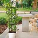 2-Pack 6.7FT Garden Obelisk Trellis for Climbing Plants,81Metal Plant Support Tower, Heavy Duty Thickened Tube, Rustproof Black Vine & Flower Stand for Outdoor Indoor Use