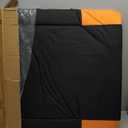 HOPERAN 25" Dual-Sided Heated Stadium Seats for Bleachers with Back Support, 3 Levels Heating Bleacher Seats with Backs and Cushion Wide, 5 Pockets Portable Stadium Chair for Outdoor Games Sports
 (Orange)