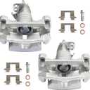 Autoround 18B5010 18B5011 Rear Disc Brake Caliper Assembly with Bracket fit for 11-13 Chevy Impala/ 14-16 Impala Limited, 05-09 Buick LaCrosse/Allure, 04-08 Pontiac Grand Prix, Both Driver Passenger