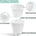 TCBWFY 4 Inch Self Watering Pots for Indoor Plants,8 Sets Self Watering Planter Pots with Visual Water Level Window and Multiple Vents,Self Watering Plant Pot for All House Plants,Flowers,Herbs