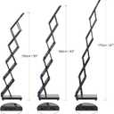 PATIKIL Foldable Magazine Display Racks Floor Standing 5 Layers Brochure Stand Catalog Literature Holder with Wheels for Hotel, Exhibition, Trade Show, Office