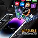Wireless CarPlay Adapter, 2-in-1 Mini CarPlay & Android Auto Wireless Adapter, Plug & Play, Auto Connect, Car Accessories, Car Play Dongle Compatible with iPhone & Android