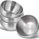 4 Pack 15 Oz SUS304 Stainless Steel Bowls Double Wall Insulated Bowl Soup Bowl for Cereal Ice Cream Noodle Hot and Cold Food