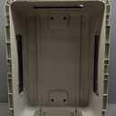 SportPet Designs Plastic Kennels Rolling Plastic Wire Door Travel Dog Crate- Large Kennel, Gray