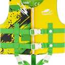 Gogokids Toddler Swim Vest, Premium Swim Vest for Kid Swimming Jacket for 30-40-50-60-70-80 Lbs Girls and Boys, Toddler Floaties Swimming Aid with Dual Safety Strap for 2-9 Years in Pool/Puddle/Beach (Yellow)