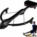 Multifunctional Abdominal Muscle Roller, Flat Support Trainer, Automatic Rebound Leg, Arm, Back Trainer, Muscle Exercise, Strength Training (Black)
