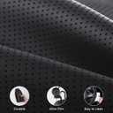 Aimato Car Steering Wheel Cover 2 Piece Non-Slip Clip on Microfiber Leather Steering Wheel Cover,Ultra-Thin Breathable,Universal Fit 14.5"-15" Wheel,Black