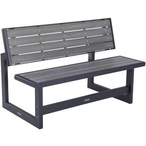 LIFETIME 60253 Outdoor Convertible Bench, 55 Inch, Harbor Gray