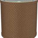 Aspen Creative 31233A Transitional Drum (Cylinder) Shaped Spider Construction Lamp Shade in Jacquard Brown, 8" Wide (8" x 8" x 8")