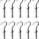 Concrete Wall Hook, Lsqurel 304 Stainless Steel Concrete Anchors Heavy Duty Open Expansion Bolts for Concrete Wall (M8-10Pack)